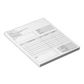 請求書フォーム 業務見積 追加ロゴ ノートパッド (アングル)