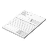 請求書フォーム 業務見積 追加ロゴ ノートパッド (回転)