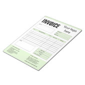 請求書フォーム 業務見積 追加ロゴ ノートパッド (アングル)
