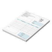 請求書フォーム 業務見積 追加ロゴ ノートパッド (回転)