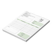 請求書フォーム 業務見積 追加ロゴ ノートパッド (回転)