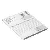 請求書フォーム 業務見積 追加ロゴ ノートパッド (アングル)
