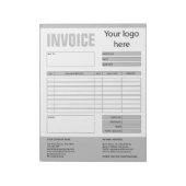 請求書フォーム 業務見積 追加ロゴ ノートパッド (回転)