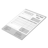 請求書フォーム 業務見積 追加ロゴ ノートパッド (アングル)