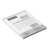 請求書フォーム 業務見積 追加ロゴ ノートパッド (アングル)