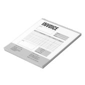 請求書フォーム 業務見積 追加ロゴ ノートパッド (回転)