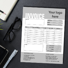 請求書フォーム 業務見積 追加ロゴ ノートパッド