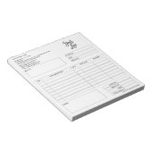 請求書フォーム 業務見積 追加ロゴ ノートパッド (アングル)