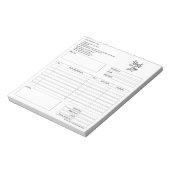 請求書フォーム 業務見積 追加ロゴ ノートパッド (回転)