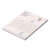 請求書フォーム 業務見積 追加ロゴ ノートパッド (回転)