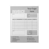 請求書フォーム 業務見積 追加ロゴ ノートパッド (回転)