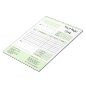 請求書フォーム 業務見積 追加ロゴ ノートパッド (アングル)