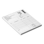 請求書フォーム 業務見積 追加ロゴ ノートパッド (アングル)