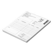 請求書フォーム 業務見積 追加ロゴ ノートパッド (回転)
