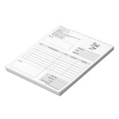 請求書フォーム 業務見積 追加ロゴ ノートパッド (回転)