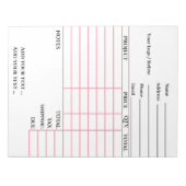 請求書メモ帳 ノートパッド (正面)