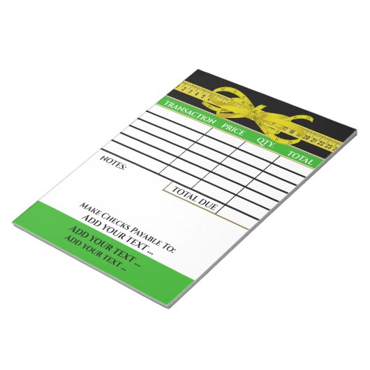 請求書メモ帳 ノートパッド (アングル)