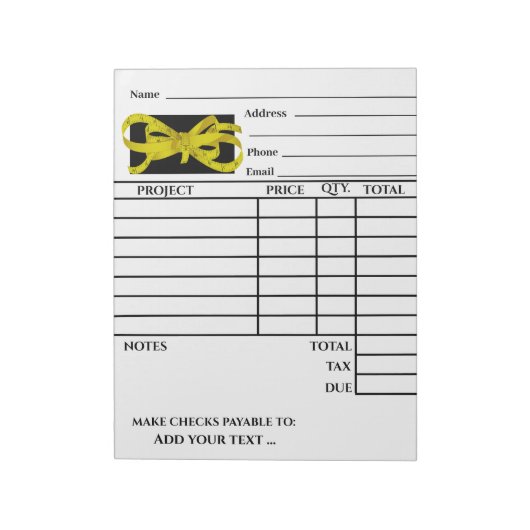 請求書メモ帳 ノートパッド (回転)