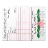 請求書メモ帳 ノートパッド (正面)