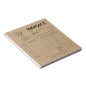 請求書受注型枠Small Businessロゴクラフト ノートパッド (アングル)