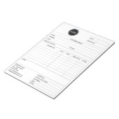 請求書営業型枠受入、ロゴの追加 ノートパッド (アングル)