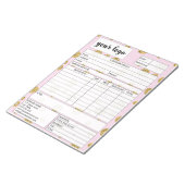 請求書営業型枠受入、ロゴの追加 ノートパッド (アングル)