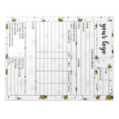 請求書営業型枠受入、ロゴの追加 ノートパッド (正面)