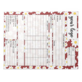 請求書営業型枠受入、ロゴの追加 ノートパッド (正面)