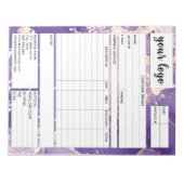 請求書営業型枠受入、ロゴの追加 ノートパッド (正面)