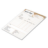 請求書営業型枠受入、ロゴの追加 ノートパッド (アングル)