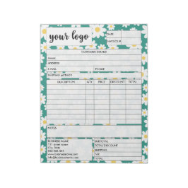 請求書営業型枠受入、ロゴの追加 ノートパッド