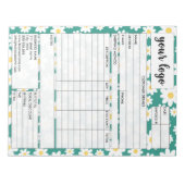 請求書営業型枠受入、ロゴの追加 ノートパッド (正面)