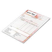 請求書営業型枠受入、ロゴの追加 ノートパッド (アングル)