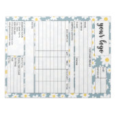 請求書営業型枠受入、ロゴの追加 ノートパッド (正面)