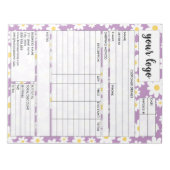 請求書営業型枠受入、ロゴの追加 ノートパッド (正面)