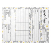 請求書営業型枠受入、ロゴの追加 ノートパッド (正面)