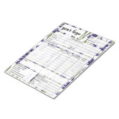 請求書営業型枠受入、ロゴの追加 ノートパッド (アングル)