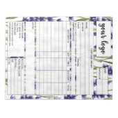 請求書営業型枠受入、ロゴの追加 ノートパッド (正面)