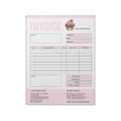 請求書型枠事業見積ベーカリーケーキ菓子 ノートパッド (回転)