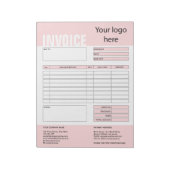 請求書型枠Business Quotation Add Logo Notepad ノートパッド (回転)
