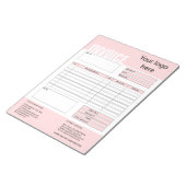 請求書型枠Business Quotation Add Logo Notepad ノートパッド (アングル)