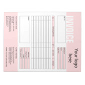 請求書型枠Business Quotation Add Logo Notepad ノートパッド (正面)