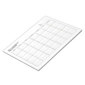 請求書支払いカレンダープランナー ノートパッド (アングル)