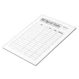 請求書支払いトラッカー ノートパッド