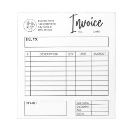 請求書注文型枠カスタムロゴ業務 ノートパッド