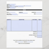 請求書素晴らしテンプレート (裏面)