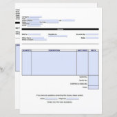請求書素晴らしテンプレート (正面/裏面)