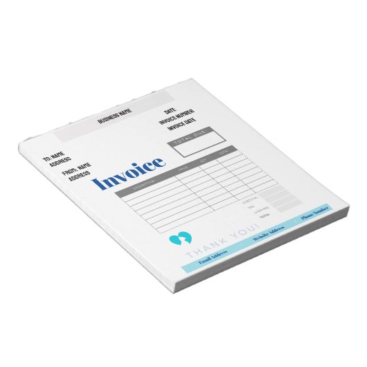 請求書 ノートパッド (アングル)