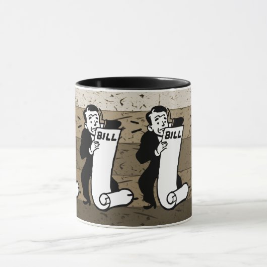 請求笑わされる予算と経費予算の愛好家 マグカップ (中央)