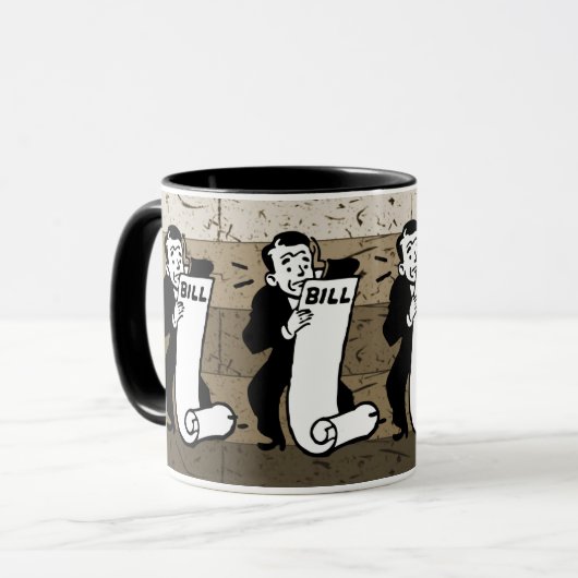 請求笑わされる予算と経費予算の愛好家 マグカップ (正面左)